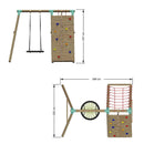 Go Wild Wooden Climber & 65cm Nest Swing Set - Titan Toys 