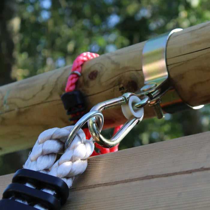 Go Wild Wooden Climber & Glider Swing Set - Titan Toys 