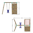 Go Wild Wooden Climber & Glider Swing Set - Titan Toys 