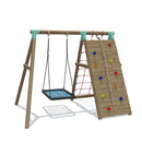 Go Wild Wooden Climber & Nest Swing Set - Titan Toys 