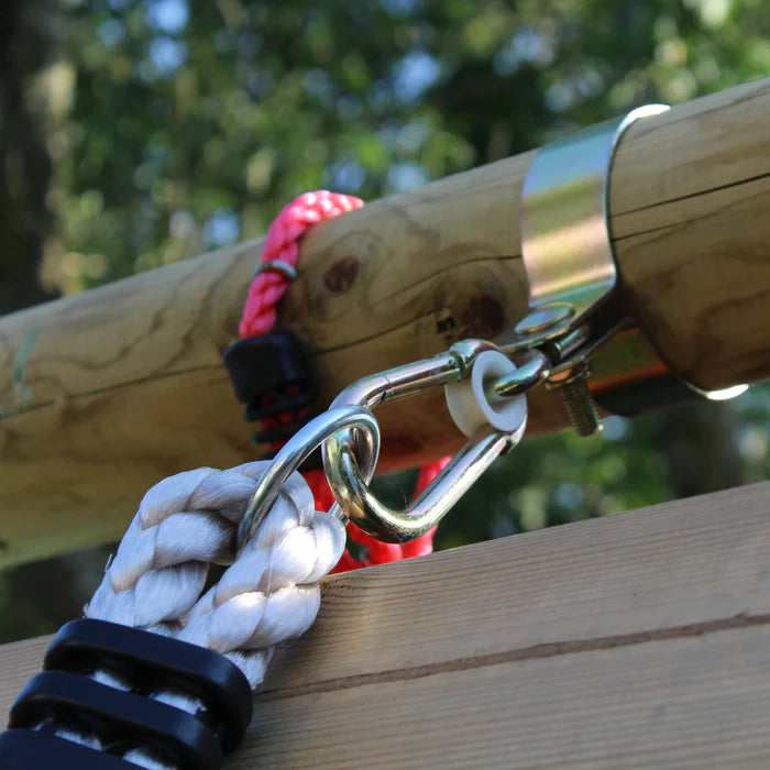 Go Wild Wooden Climber & Nest Swing Set - Titan Toys 