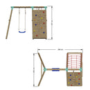 Go Wild Wooden Climber Swing Set - Titan Toys 