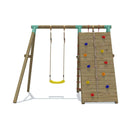 Go Wild Wooden Climber Swing Set - Titan Toys 
