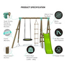 Go Wild Wooden Nest Swing , Triangle Ladder & Slide Set - Titan Toys 