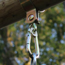 Go Wild Wooden Rectangle Nest Swing, Knotted Rope & Slide Set - Titan Toys 