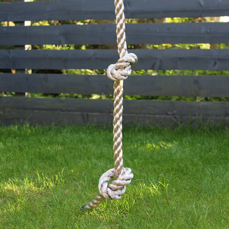 Go Wild Wooden Rectangle Nest Swing, Knotted Rope & Slide Set - Titan Toys 