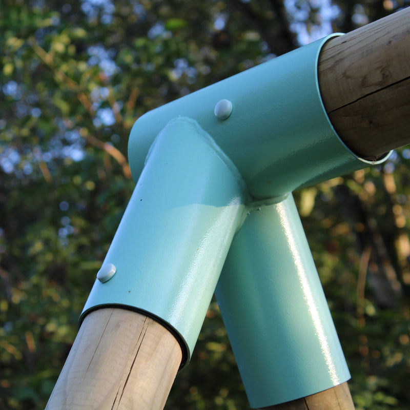 Go Wild Wooden Swing & Slide Set Plus 120cm Round Nest - Titan Toys 