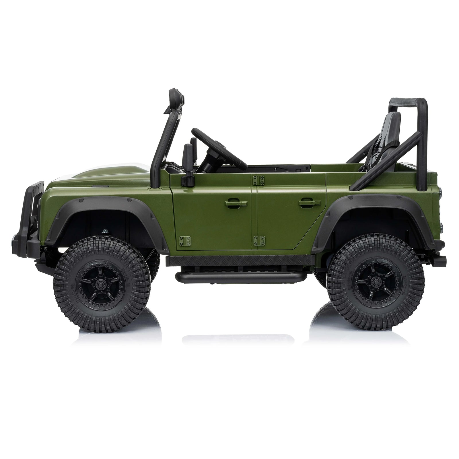 Licensed 24V Land Rover Defender 110 Kids Ride-On - Grey Jeep