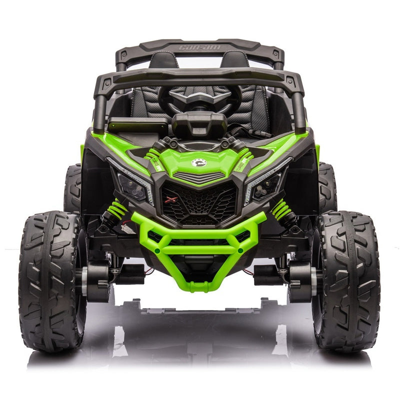 kids mini off road can am maverick 24v off road electric buggy lime green with parent remote control