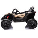 Toy off-road vehicle with Can-Am branding on a white background