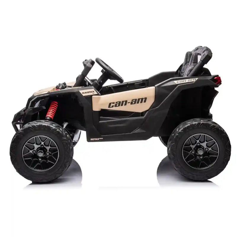 Toy off-road vehicle with Can-Am branding on a white background