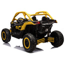 a 2 seater large can am kids ride on buggy in yellow and black 