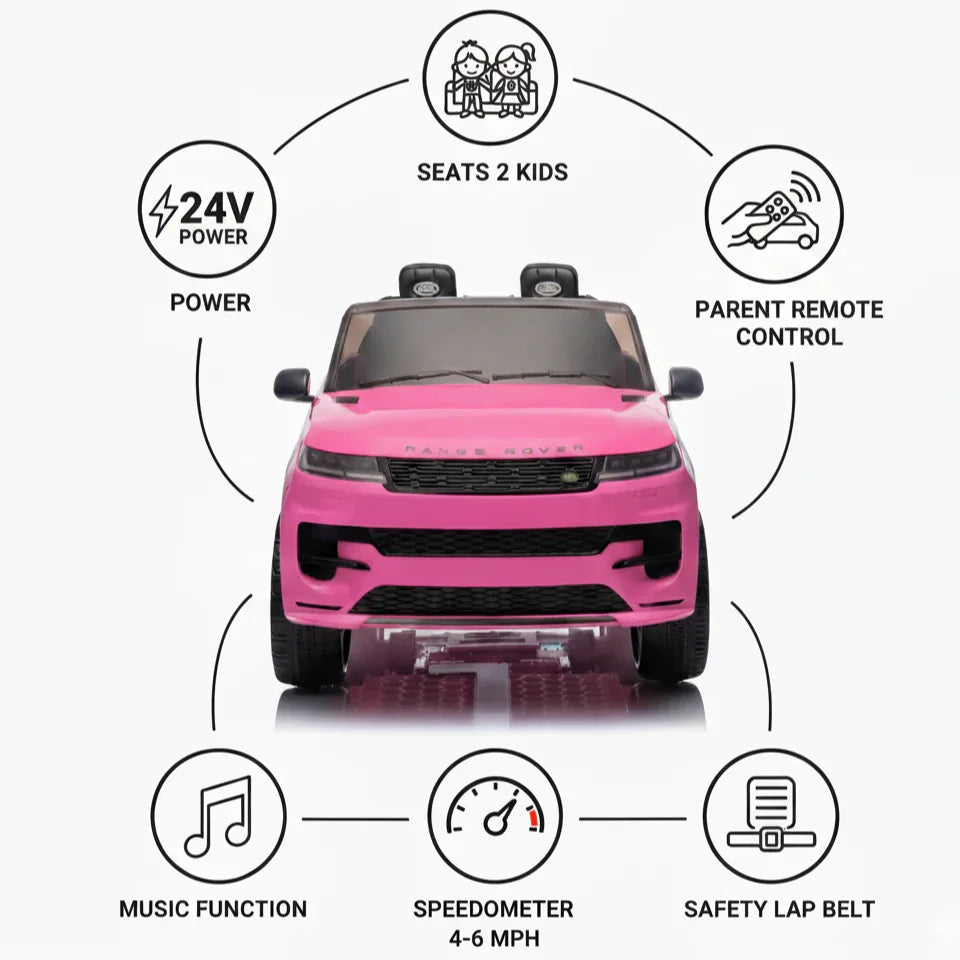 Licensed 2025 Range Rover Sport 24v Kids Ride On Jeep With Parent RC