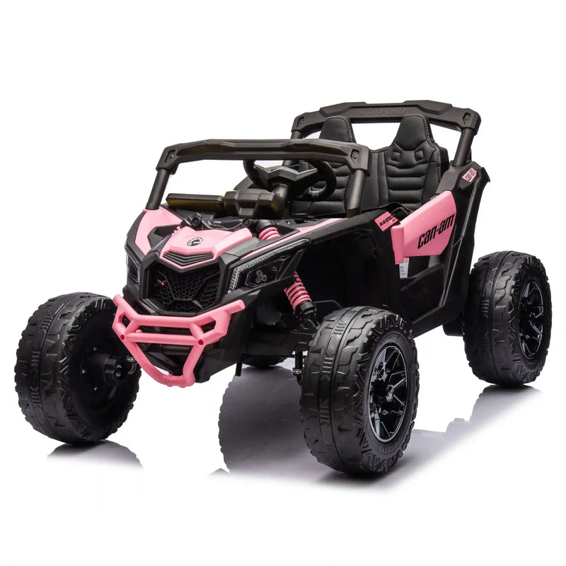 24v girls pink can am maverick ride on jeep 