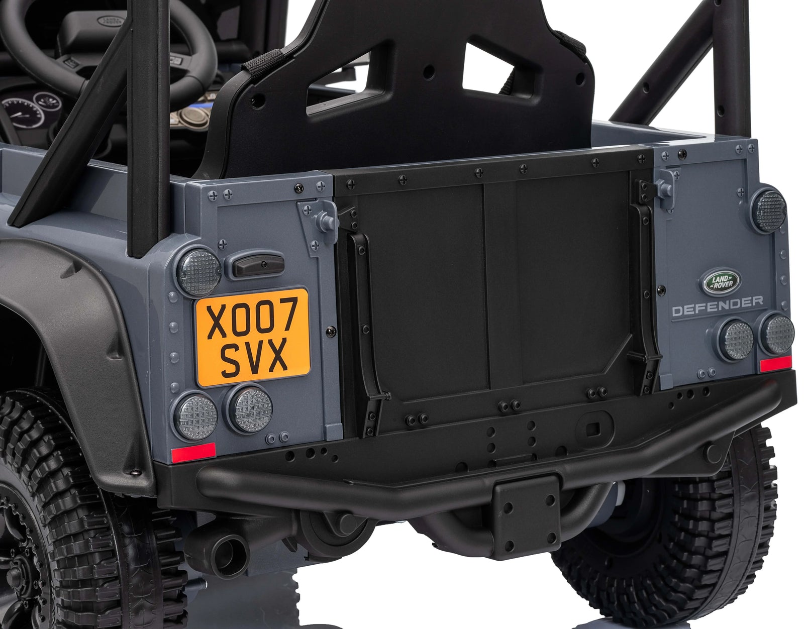 Licensed 24V Land Rover Defender 110 Kids Ride-On - Grey Jeep