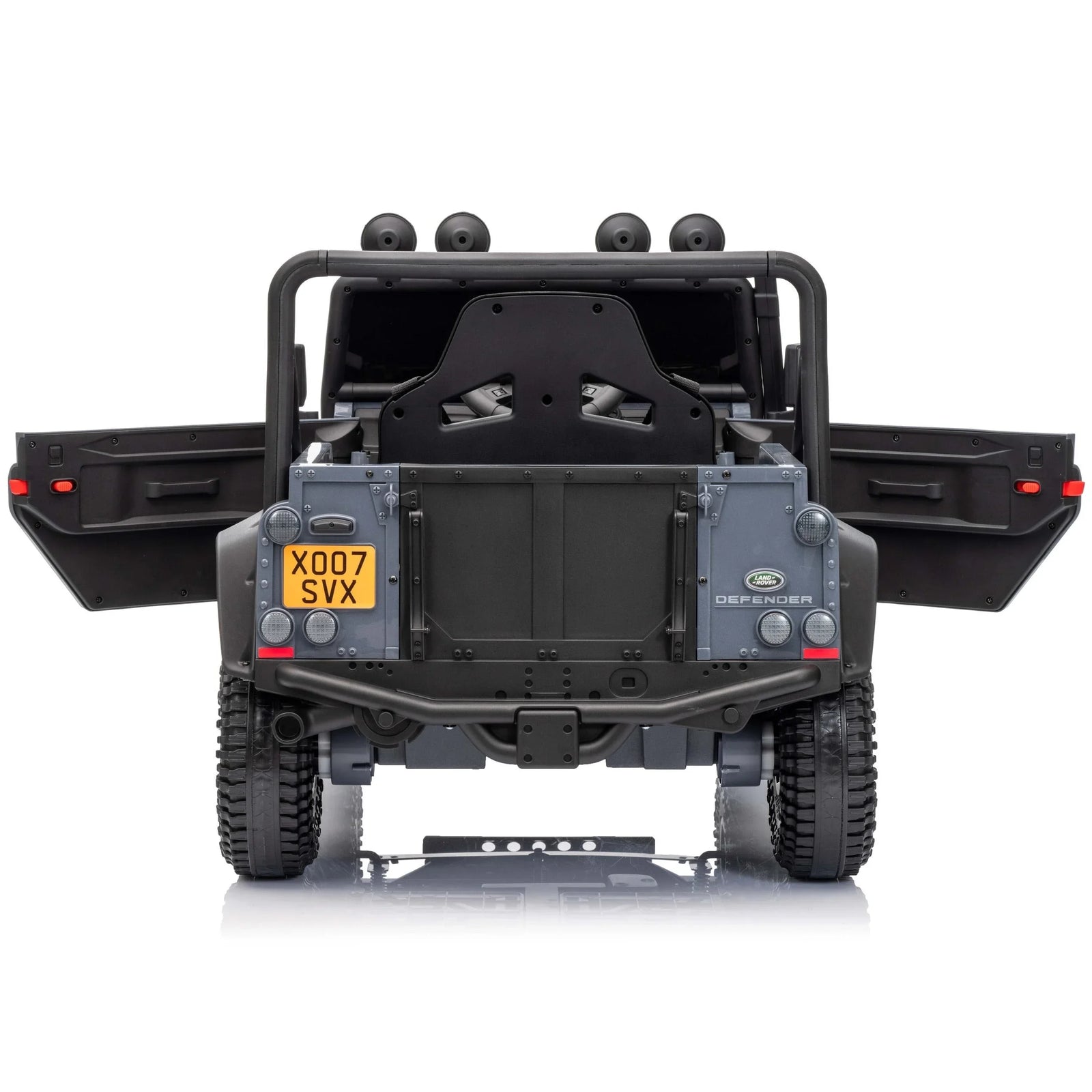Licensed 24V Land Rover Defender 110 Kids Ride-On - Grey Jeep
