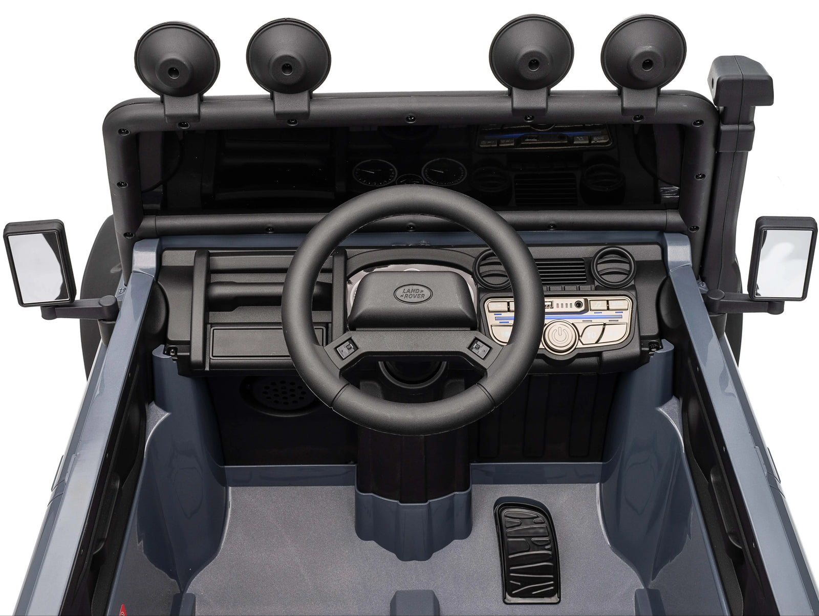 Licensed 24V Land Rover Defender 110 Kids Ride-On - Grey Jeep