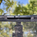 a large oval 14ft trampoline 