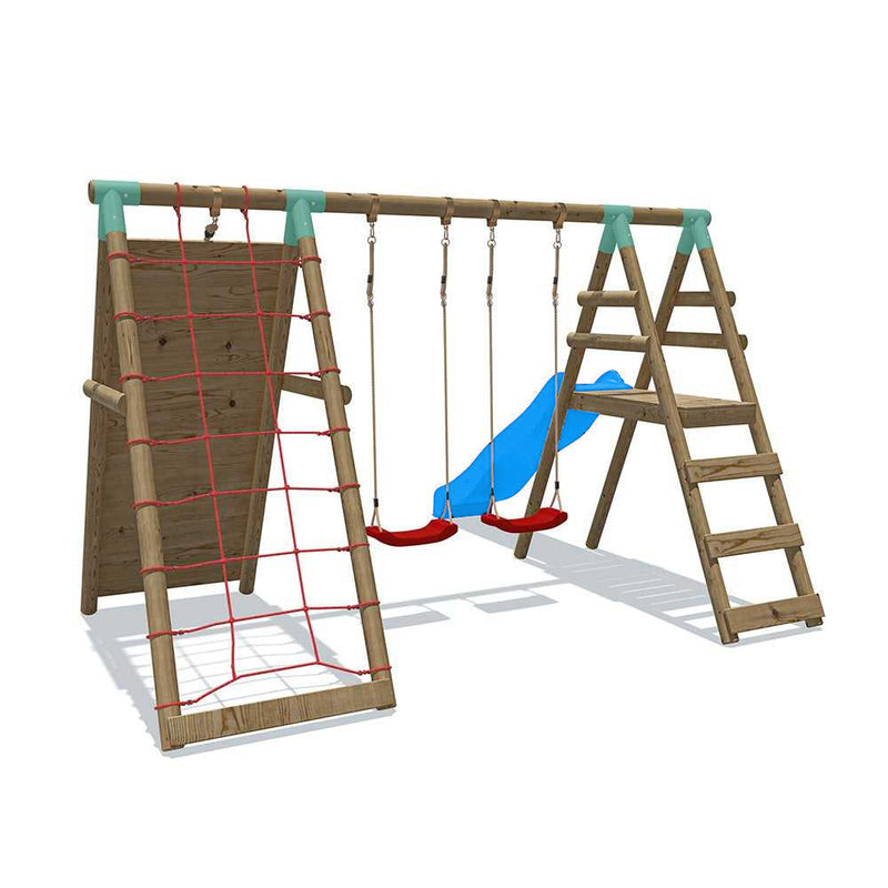 go wild wooden swing set 
