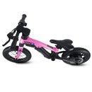 a pink electric balance bike for girls with a 24v powerful battery 