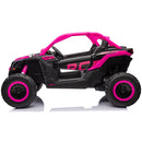 a large pink can am maverick jeep for kids to drive 
