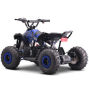 a blue kids electric quad 