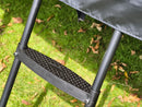 a 7ft x 10ft rectangle trampoline for the garden with free step ladder 