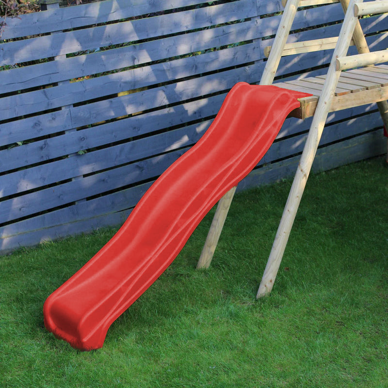 red 8 foot garden slide with swing 