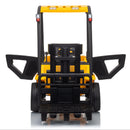 a yellow ride on forklift for kids to drive 