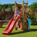 Go Wild Fun Tower With Climbing Wall, Sandpit & 8ft Slide