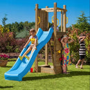Go Wild Fun Tower With Climbing Wall, Sandpit & 8ft Slide