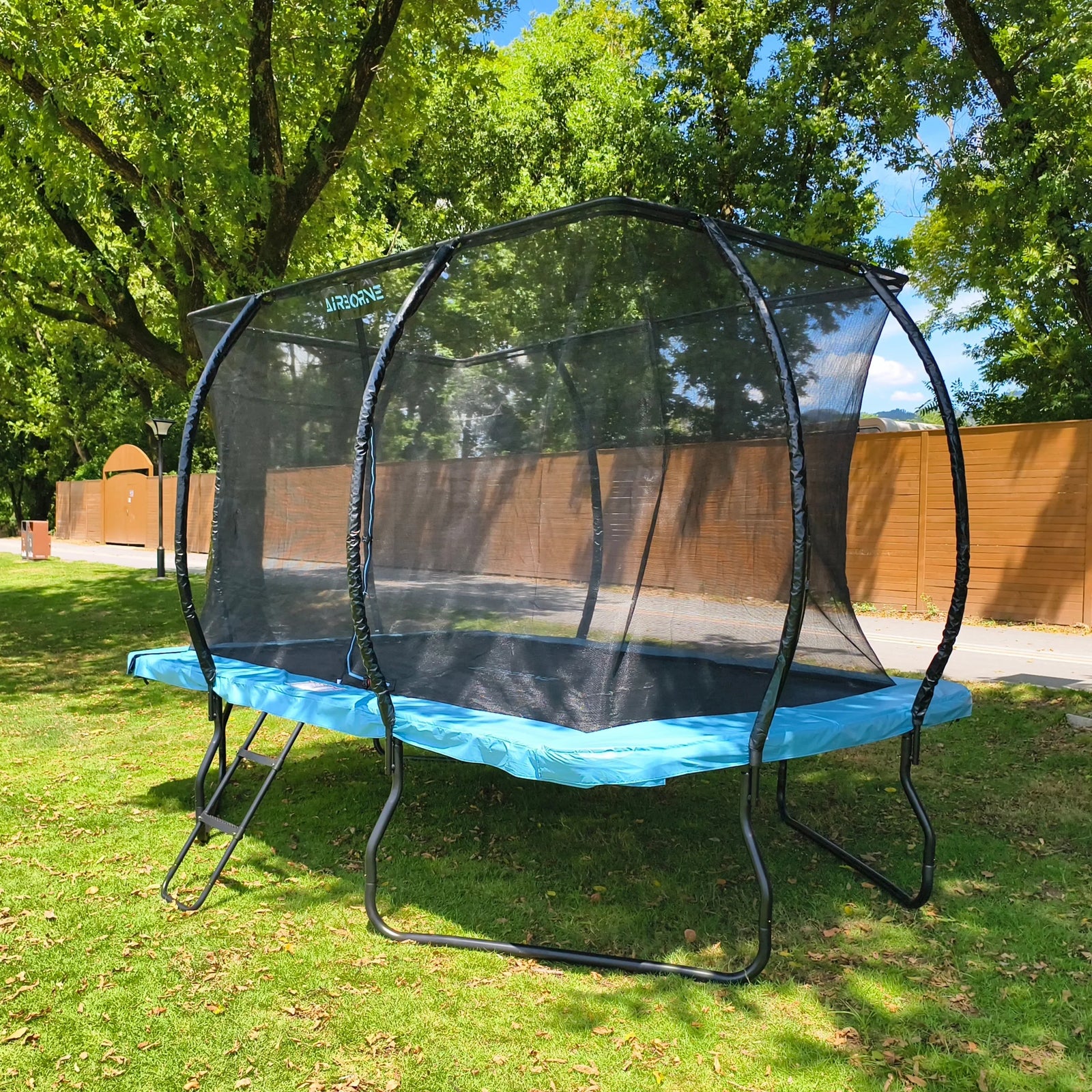 Airborne Pro 2026 8ft x 12ft Rectangle Trampoline With Ladder