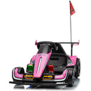 a fast titan toys pro drifter go kart in pink 