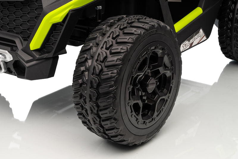 large dune buggy style ride on jeep with rubber wheels and parent remote 