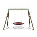 120cm round net netted swing set with wooden frame