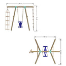 outdoor wooden swing 