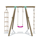 Go Wild 3 in 1 Wooden Swing Set - Titan Toys 