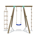 Go Wild 3 in 1 Wooden Swing Set - Titan Toys 