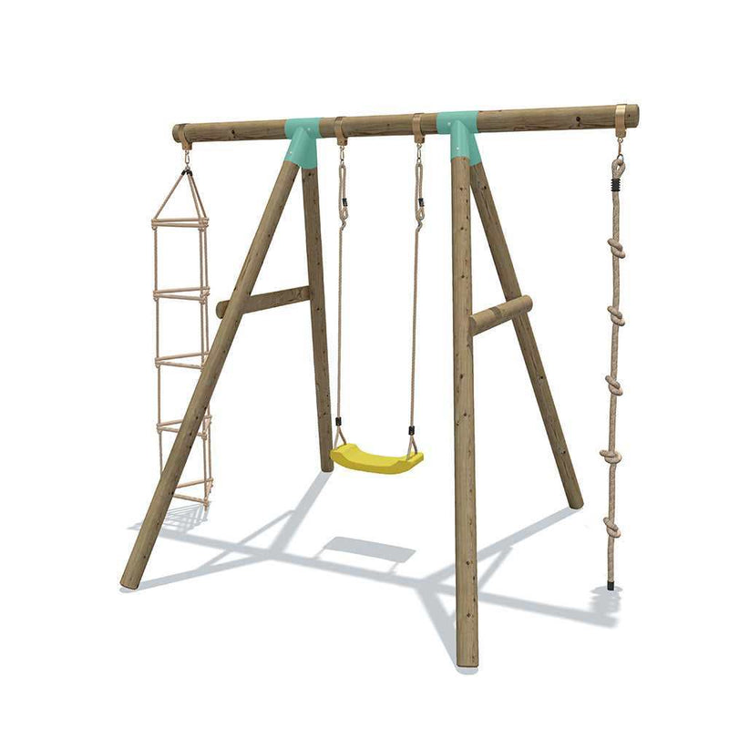 cheap-swing-set-with-rope-ladder-and-clim-trianlge