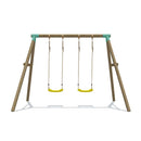 2 seater wooden swing set with yellow seats for sale  in essex 