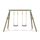 childrens garden swing with red seats 
