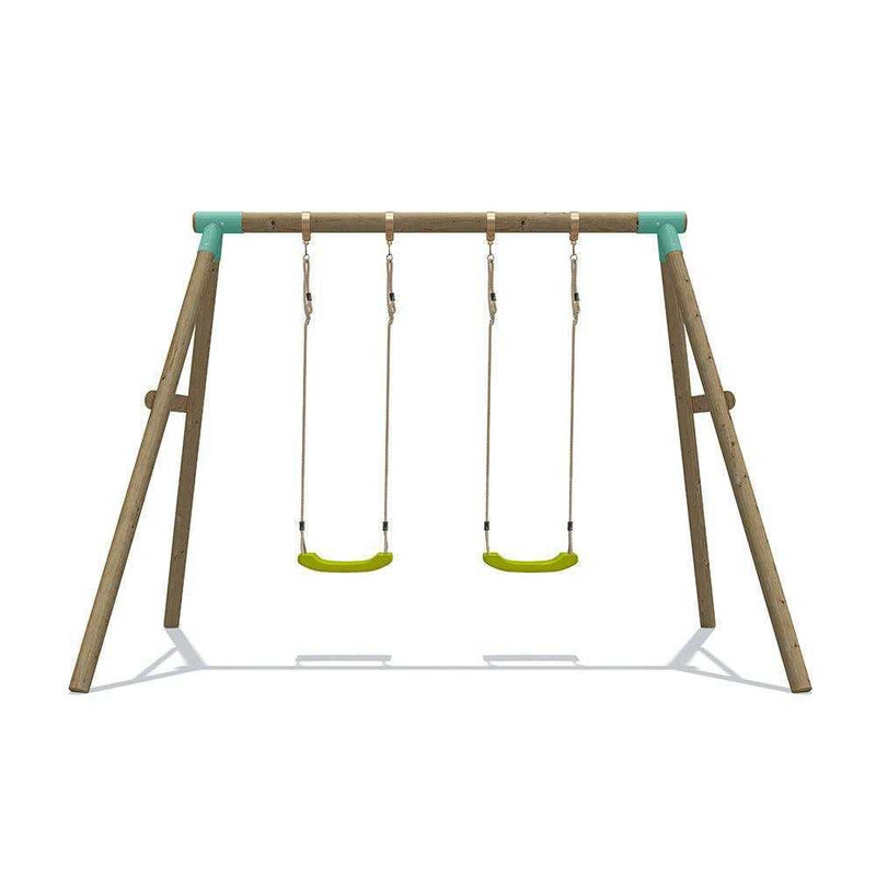 double wooden swing set in manchester 