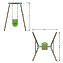 Go Wild Grow With Me 2 in 1 Wooden Swing Set - Titan Toys 