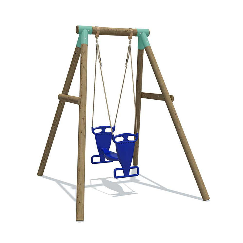 outdoor wooden swing 