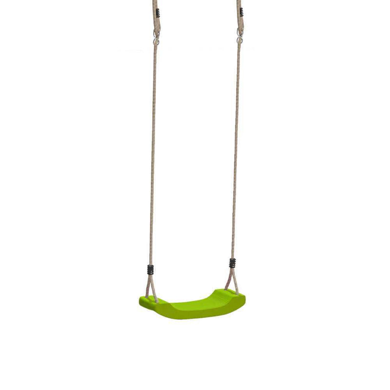 plastic lime green swing seat for a kids outdoor climbing frame swing set 