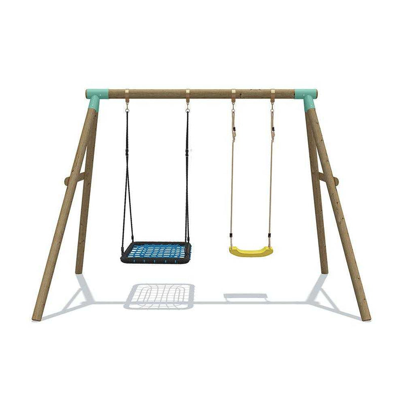 dual wooden swing set smyths toys 