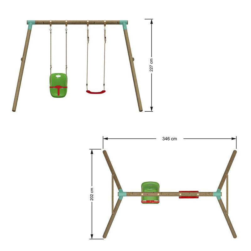 wooden swing for children