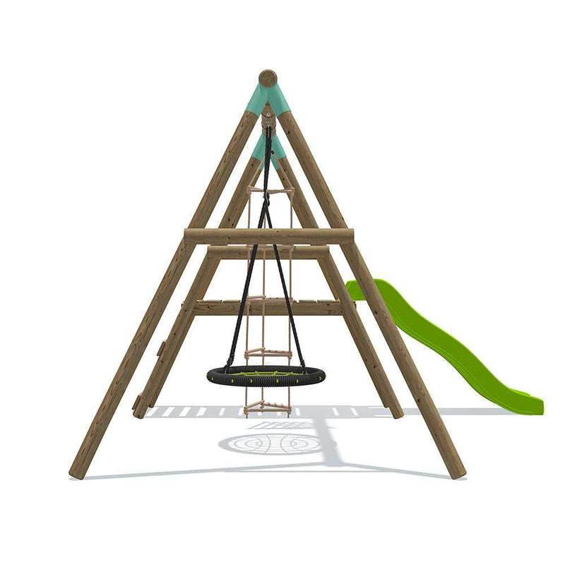 climbing frame and slide set with climbing triangle ladder and a 60cm nest swing . glasgow to london free delivery