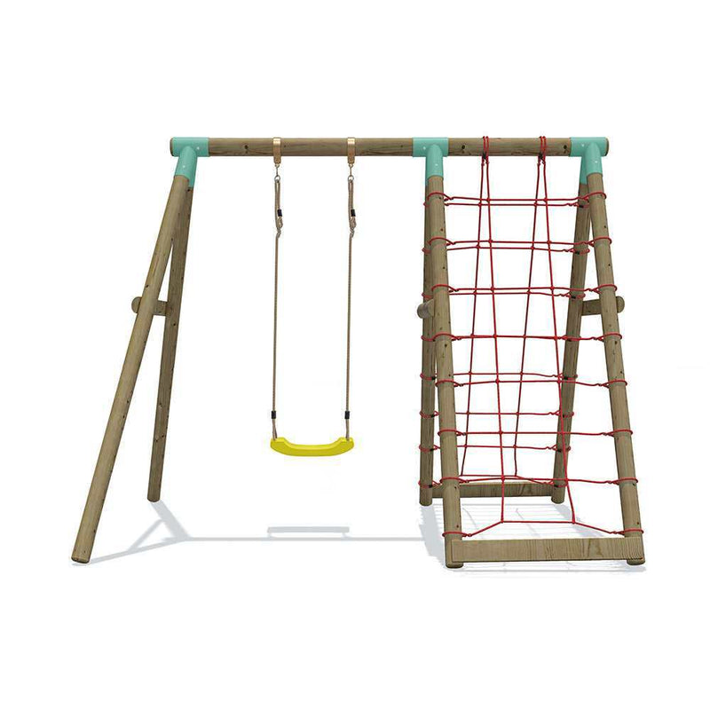 childrens swing set with cargo net 