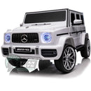 Licensed 12v Mercedes G63 G Wagon Kids Ride On Jeep - White - Titan Toys 